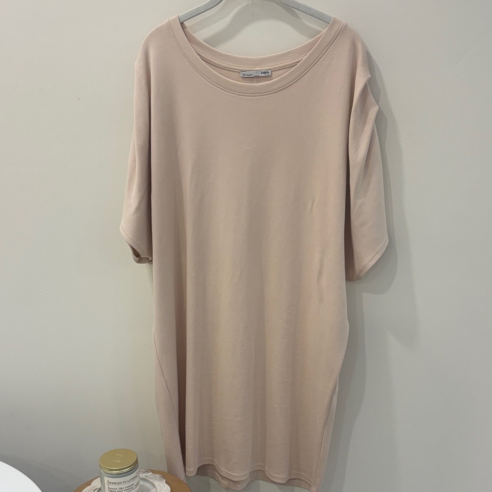 Pink ZARA shirt dress - L
